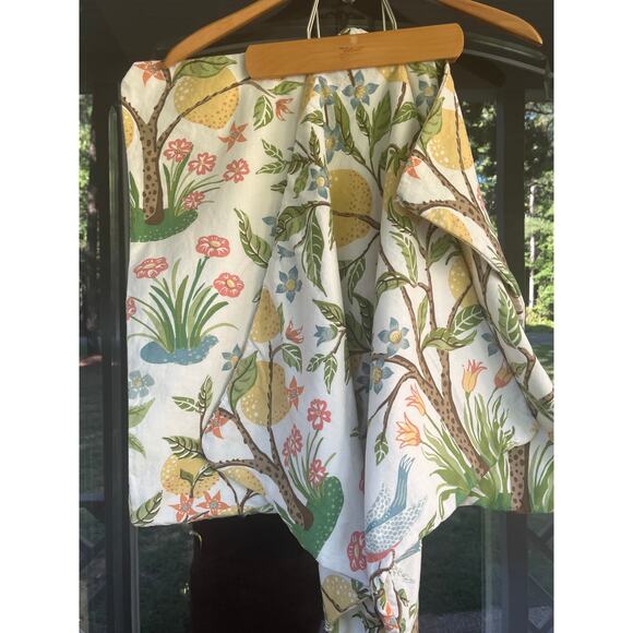 Pair Pier 1 Accent Pillow Cases JOCELYN Lemon Tree Shams Linen Blend - Picture 3 of 5